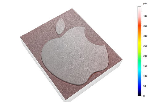 精選案例 金屬手機殼體logo三維表面形貌測量