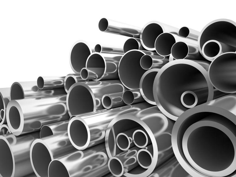 三維立體的金屬管道圖片-堆疊一起的金屬管素材-高清圖片-攝影照片-尋