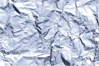 金屬 皺 錫紙 銀色