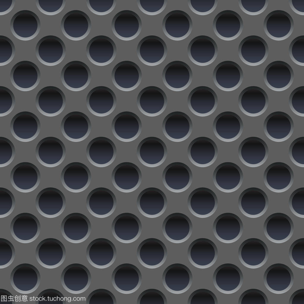 灰色金屬穿孔板無縫矢量壁紙