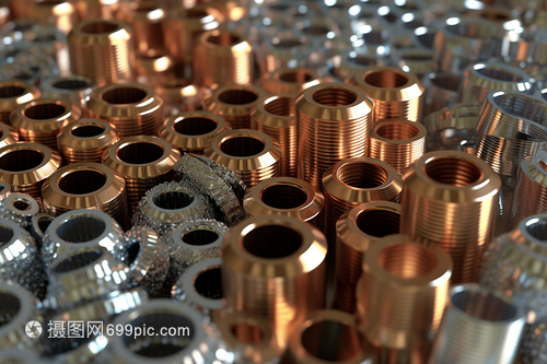 工廠生產(chǎn)的各種金屬零件