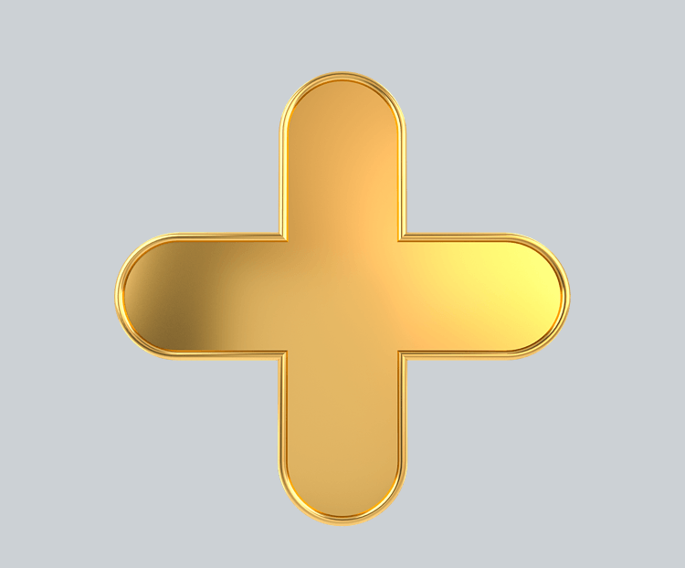 C4D金屬質(zhì)感立體加號元素