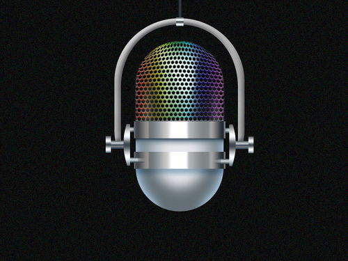 金屬質感麥克風icon